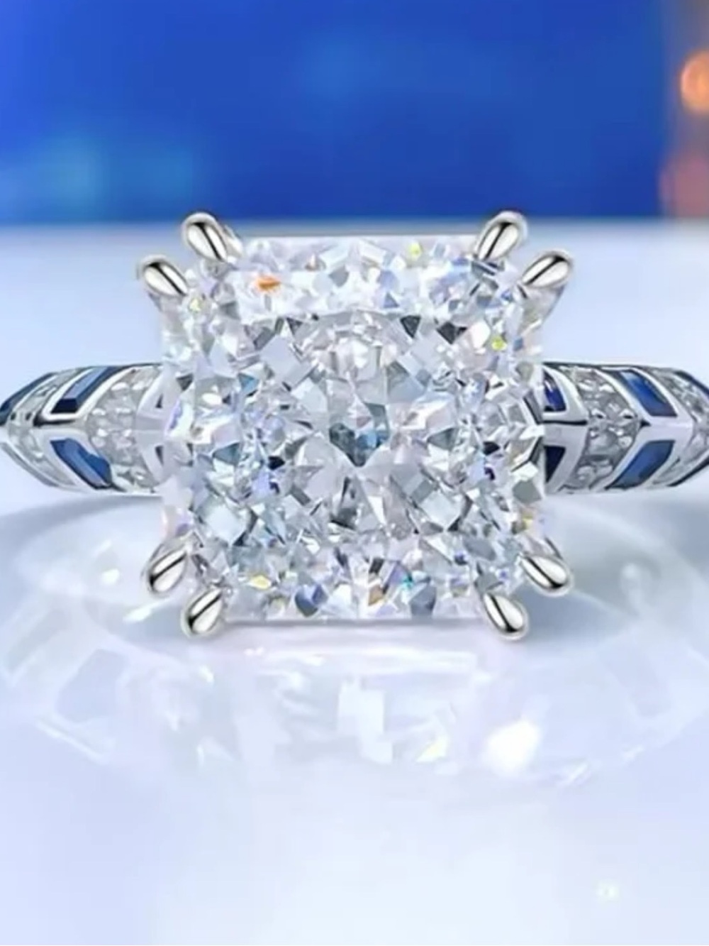 4ct Radiant Cut Sapphire